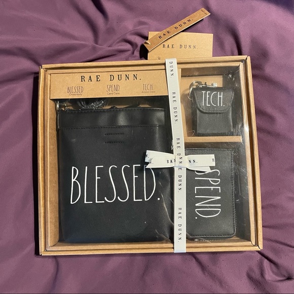 Beautiful Rae Dunn accessory set with purse, ear bud case and wallet! - Picture 2 of 8